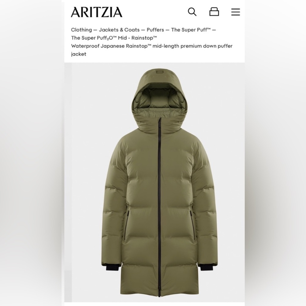 Tna The Super Puff₂O™ Mid Length - Rainstop™  Sz S - Picture 2 of 14